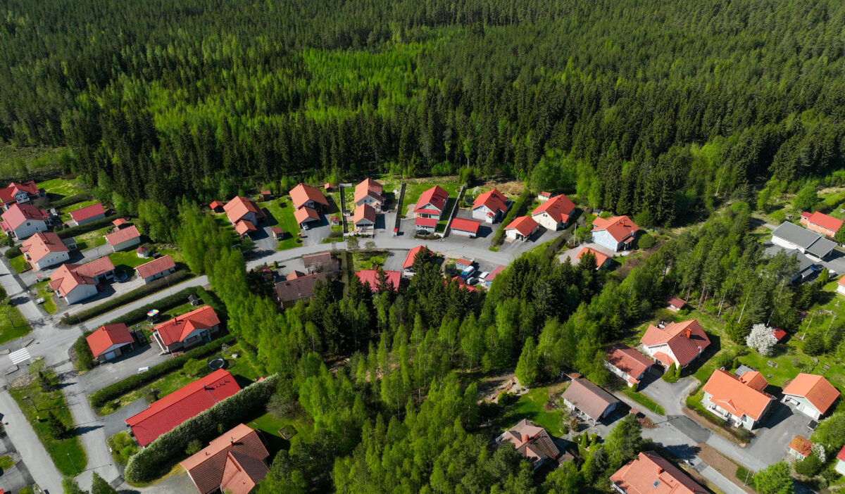 Ilmakuva pientaloalueelta