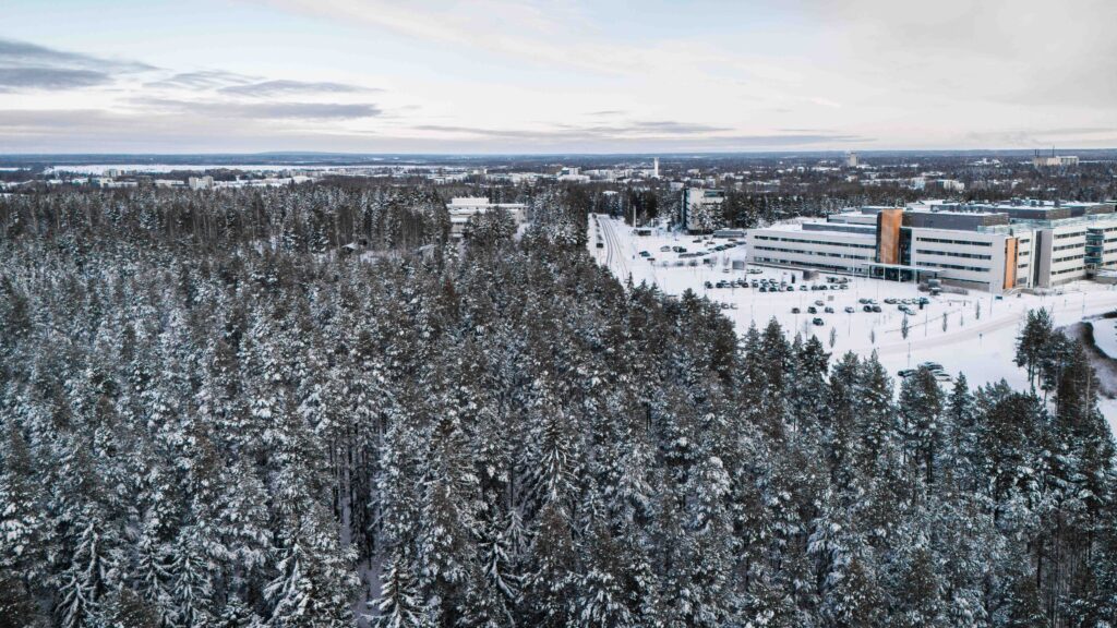 Talvinen ilmakuva Seinäjoelta