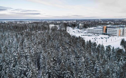 Talvinen ilmakuva Seinäjoelta