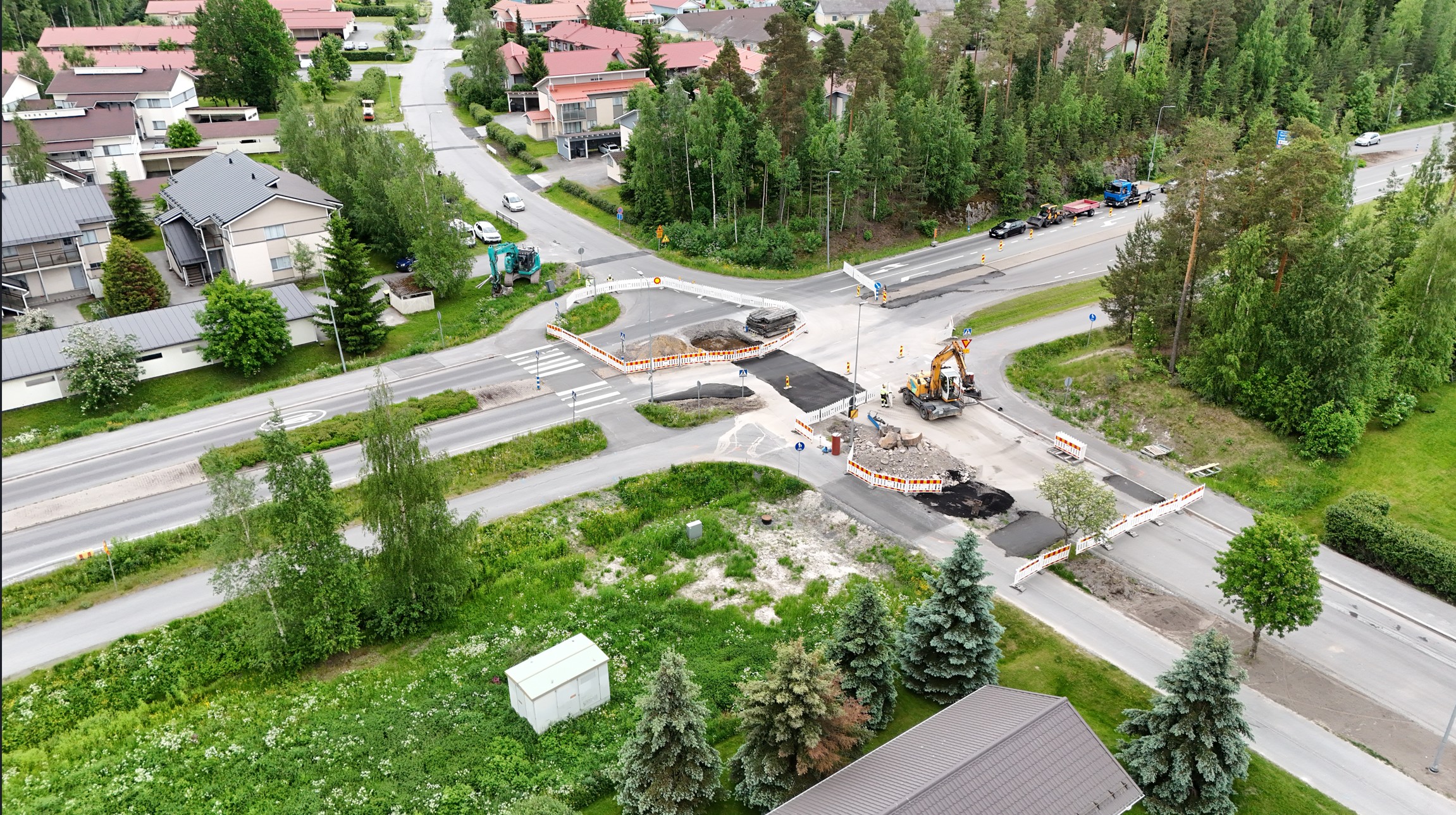 Vaaramentien risteyksen rakennustyömaa