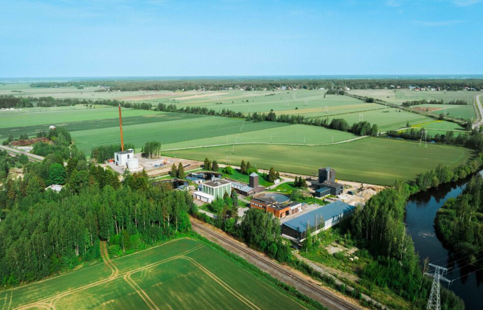 Jätevedenpuhdistamo, ilmakuva