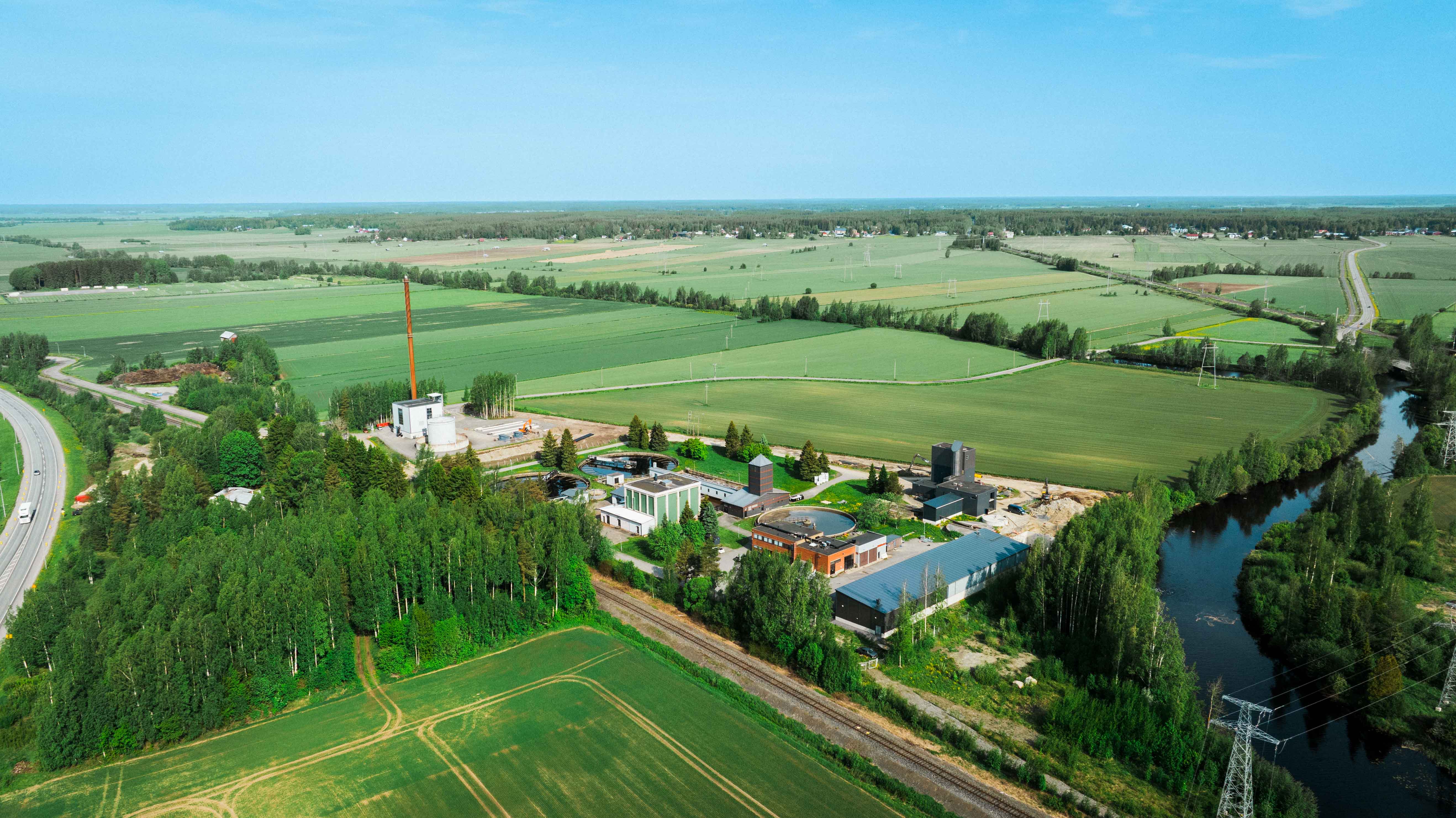 Jätevedenpuhdistamo, ilmakuva